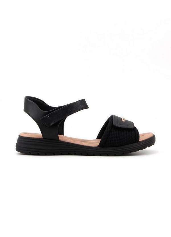 Comfortflex - Sandália Papete Comfortflex Tiras Super Fit 23-51403 Preto Preto