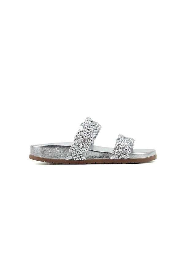 Zabumba - Sandália Papete Zabumba Soft Metal Prata Prata