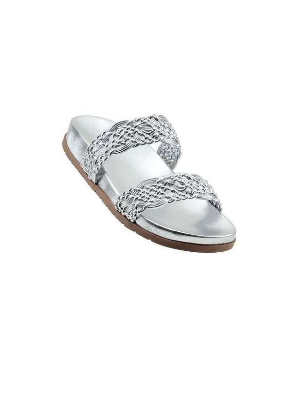 Zabumba - Sandália Papete Zabumba Soft Metal Prata Prata 2