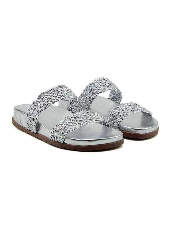 Zabumba - Sandália Papete Zabumba Soft Metal Prata Prata 3