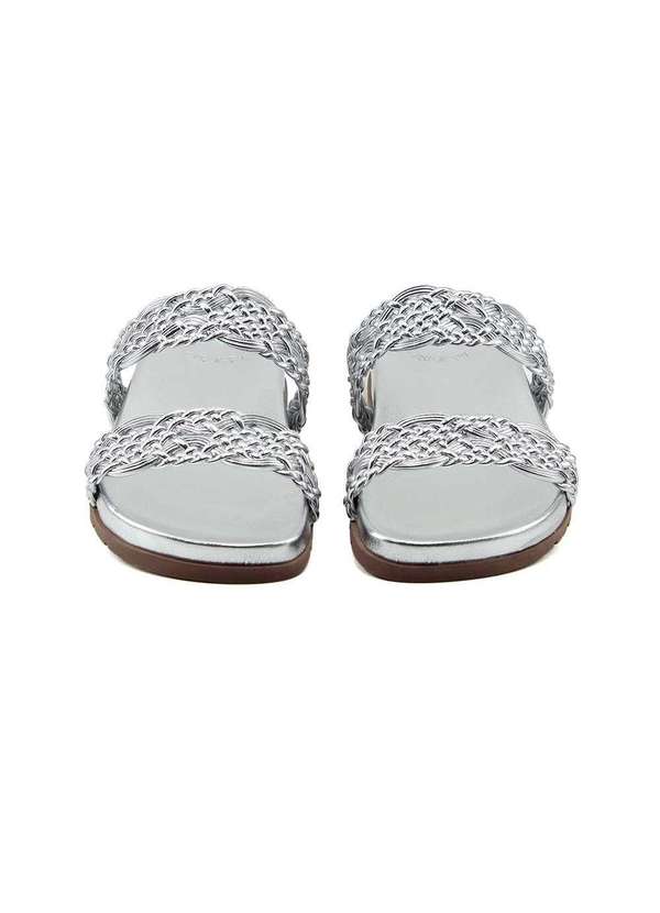 Zabumba - Sandália Papete Zabumba Soft Metal Prata Prata 4