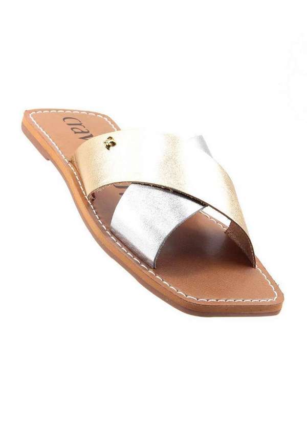 Cravo Canela Sandália Rasteira Cravo e Canela 31701181 Ouro Dourado