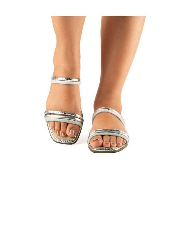 Mississipi - Sandália Rasteira Mississipi Metalizada Mc322 Prata Prata 2