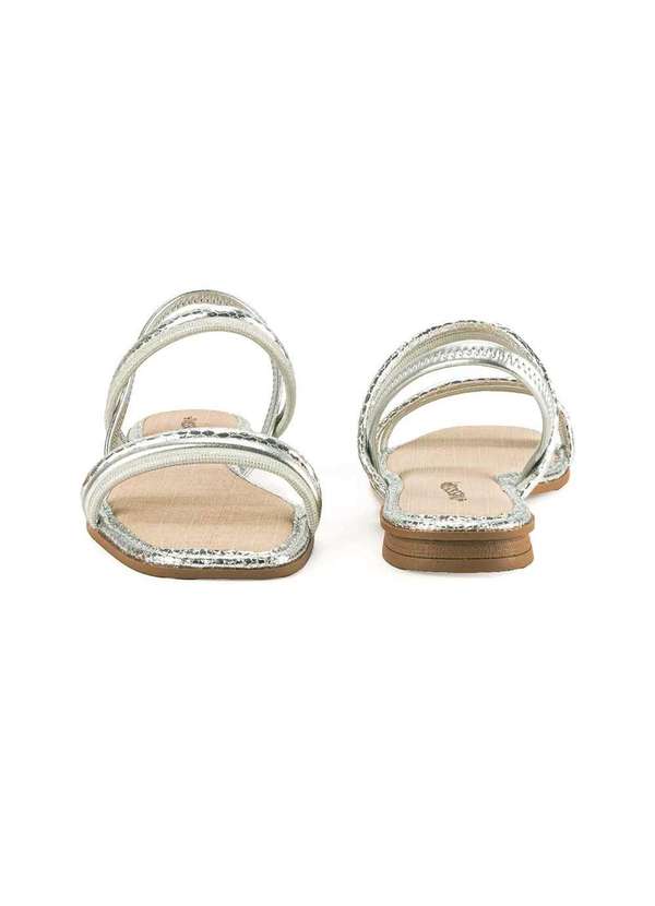 Mississipi - Sandália Rasteira Mississipi Metalizada Mc322 Prata Prata 3