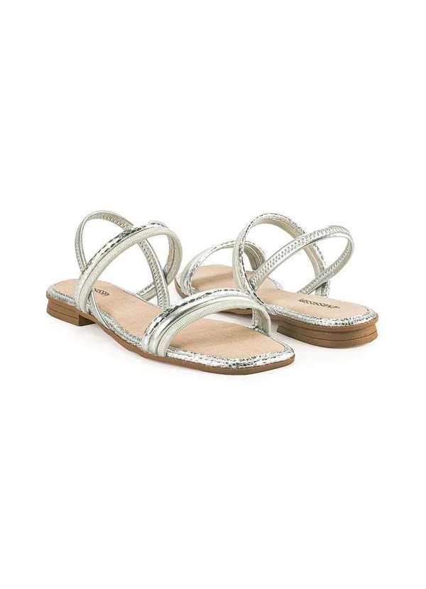 Mississipi - Sandália Rasteira Mississipi Metalizada Mc322 Prata Prata 4