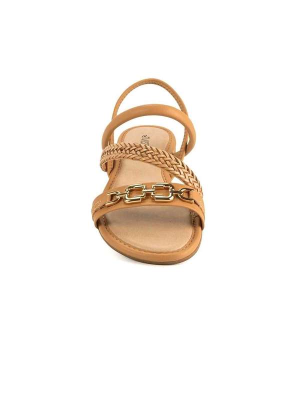 Mississipi - Sandália Rasteira Mississipi Tiras Tramada Mel Dourado 2