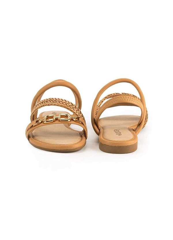 Mississipi - Sandália Rasteira Mississipi Tiras Tramada Mel Dourado 3