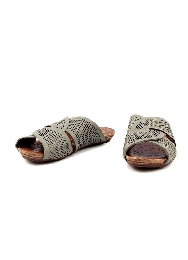 Orcade - Sandália Rasteira Orcade Trançada 013820 Couro Verde Verde 3