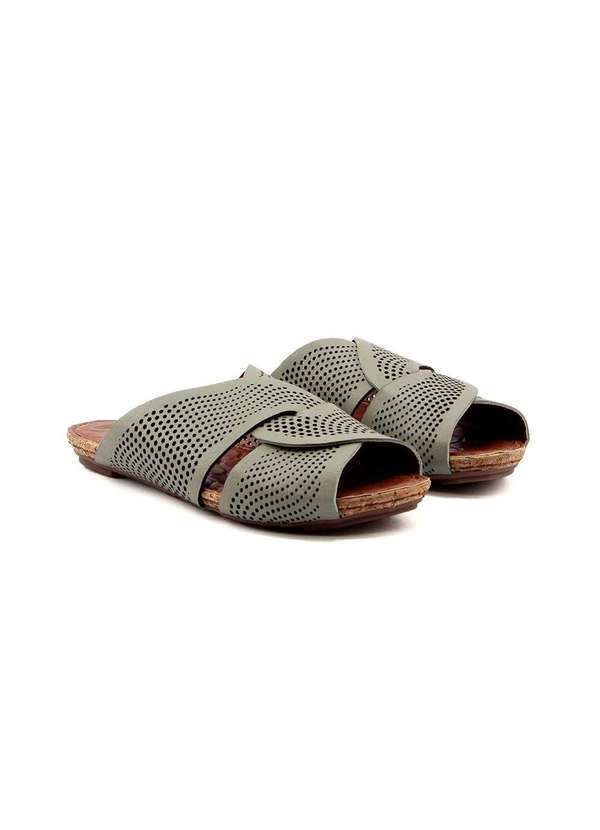 Orcade - Sandália Rasteira Orcade Trançada 013820 Couro Verde Verde 4