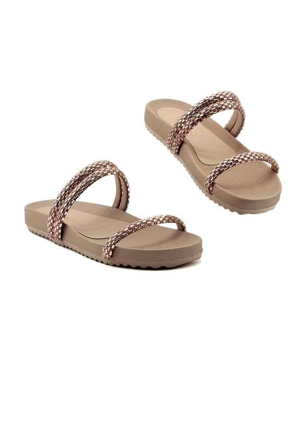 Quiz - Tamanco Sandra Quiz Strass 61.1993.34 Amendoa Bege 4