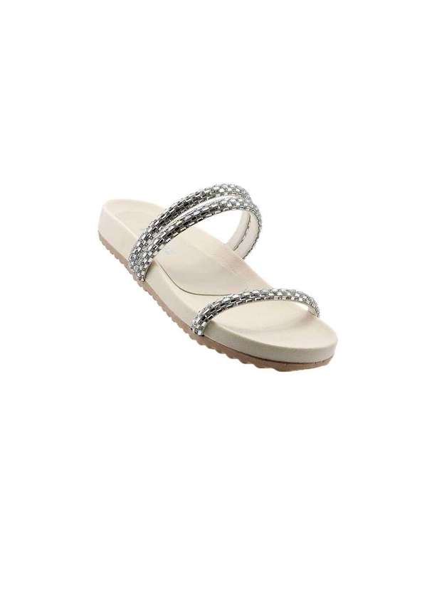Quiz - Tamanco Sandra Quiz Strass 61.1993.34 Off White Bege 2