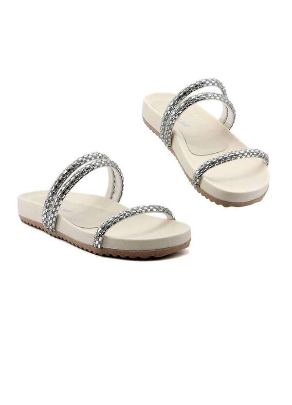Quiz - Tamanco Sandra Quiz Strass 61.1993.34 Off White Bege 4