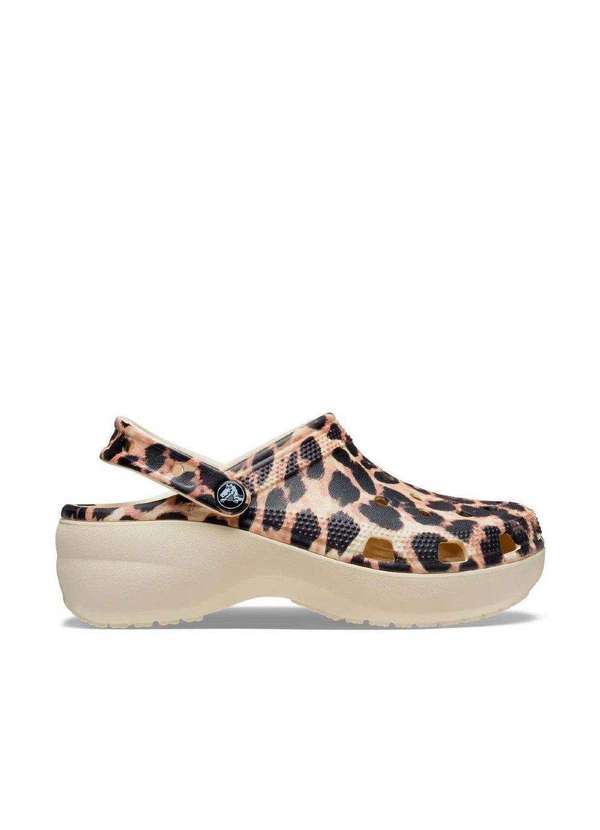 Crocs - Crocs Classic Platform Animal Leopardo Marrom