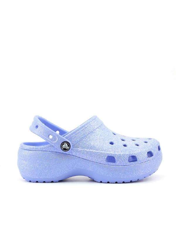 Crocs - Crocs Classic Platform Glitter Gliter Prata