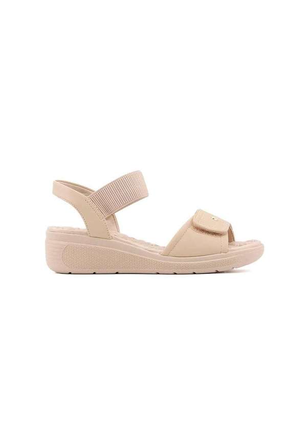 Comfortflex - Sandália Anabela Comfortflex 2486403 Bege Bege