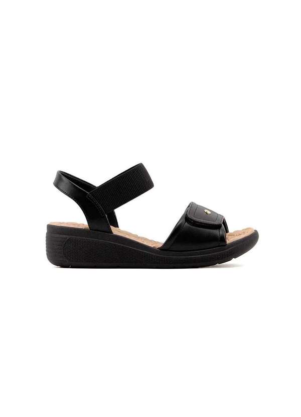 Comfortflex - Sandália Anabela Comfortflex 2486403 Preto Preto 5