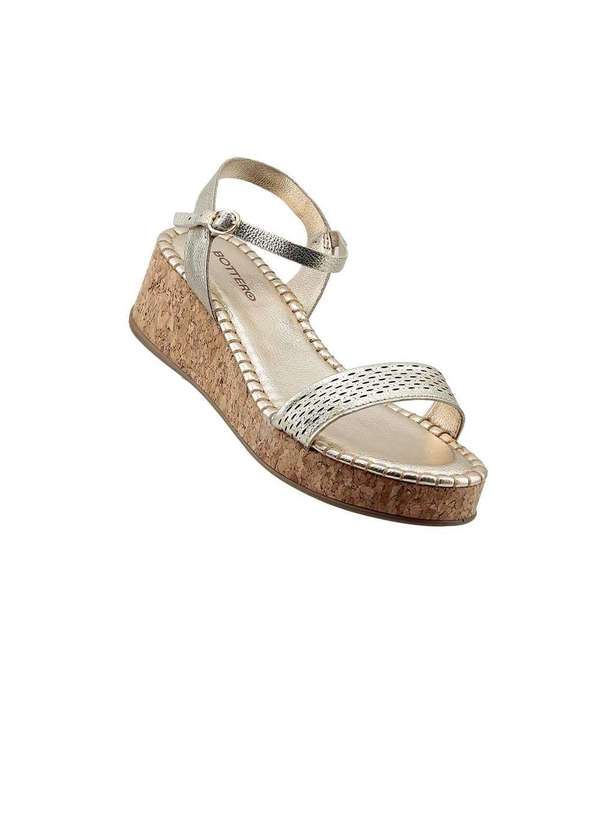 Bottero - Sandália Bottero Plataforma Roma 366428 Couro Dourado Dourado 2