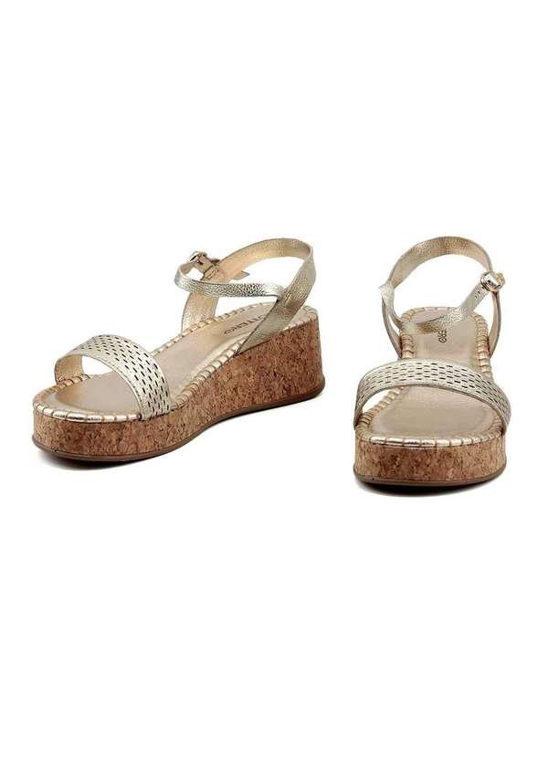 Bottero - Sandália Bottero Plataforma Roma 366428 Couro Dourado Dourado 4