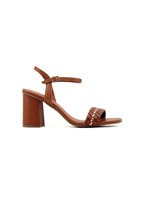 Bottero - Sandália Bottero Salto Médio 367104 Couro Caramelo Marrom