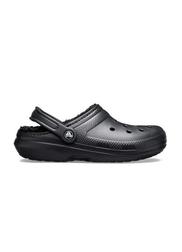 Crocs - Sandália Crocs Classic Lined Clog T Preto Preto