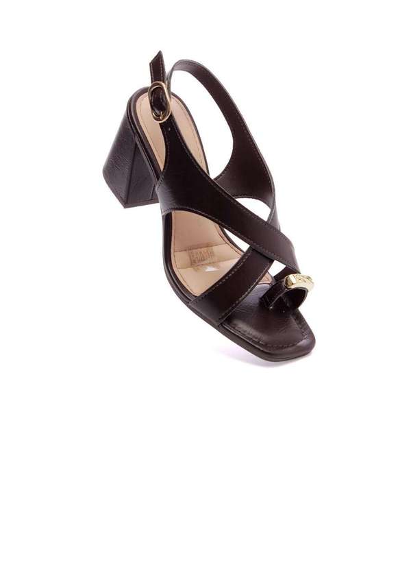 Dakota - Sandália Dakota Salto Bloco Médio Marrom Marrom 2