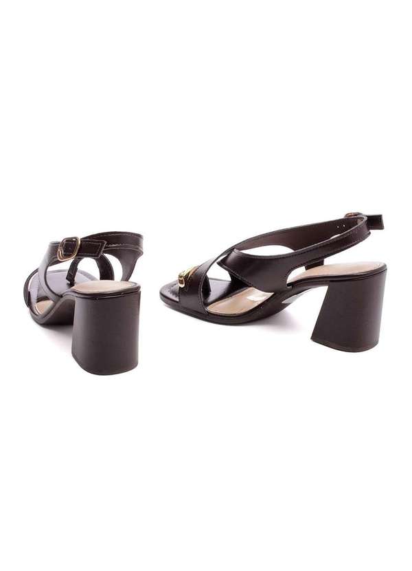 Dakota - Sandália Dakota Salto Bloco Médio Marrom Marrom 4