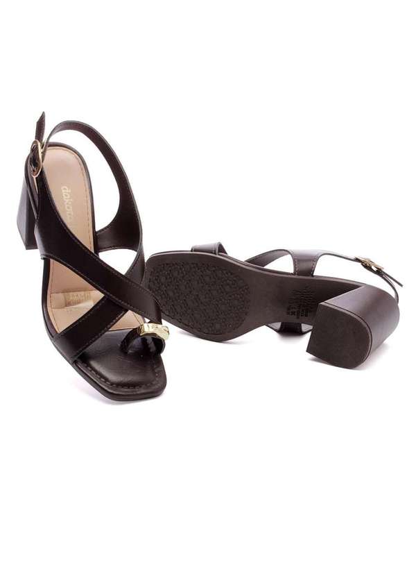 Dakota - Sandália Dakota Salto Bloco Médio Marrom Marrom 5