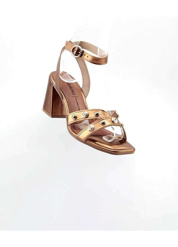 Dakota - Sandália Dakota Salto Bloco Y8282 Bronze Bege