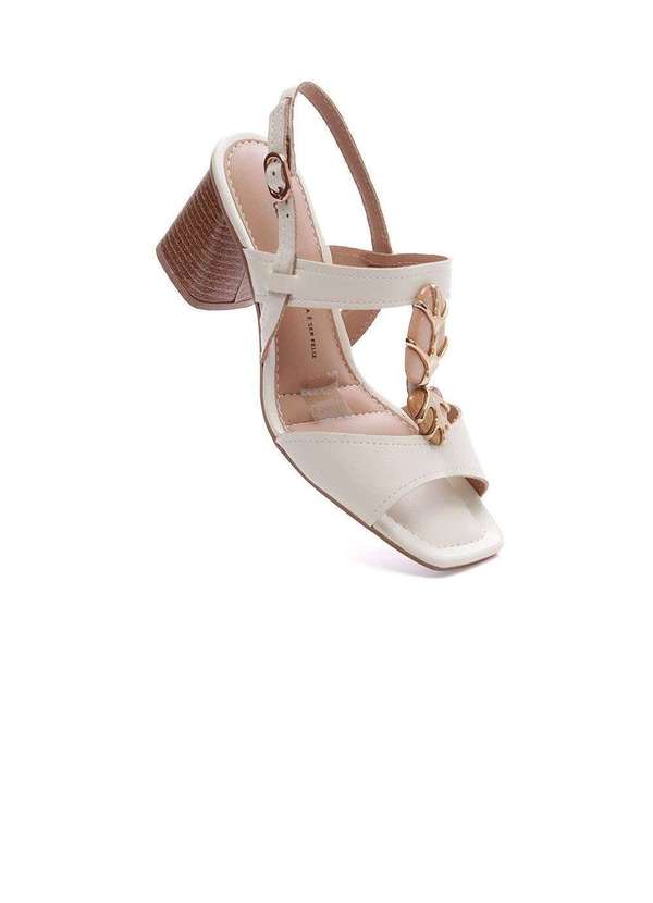 Dakota - Sandália Dakota Salto Médio Creme Bege 2