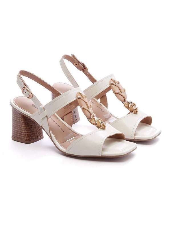 Dakota - Sandália Dakota Salto Médio Creme Bege 3