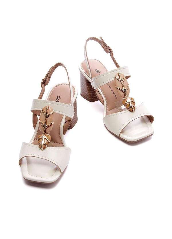 Dakota - Sandália Dakota Salto Médio Creme Bege 4