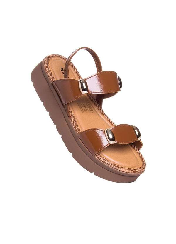 Dakota - Sandália Feminina Mississipi Flatform Tabaco Marrom 2