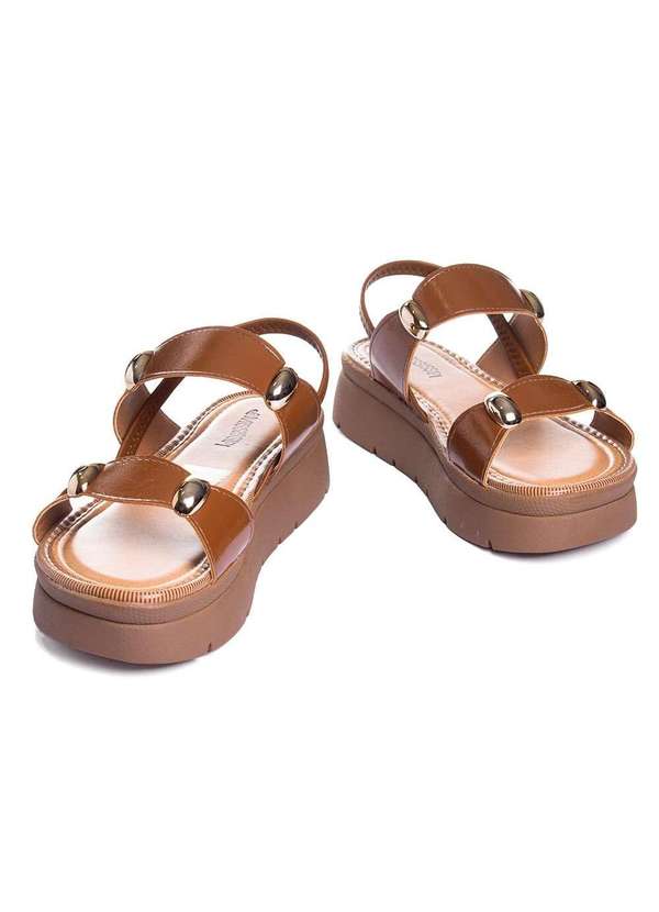 Dakota - Sandália Feminina Mississipi Flatform Tabaco Marrom 5