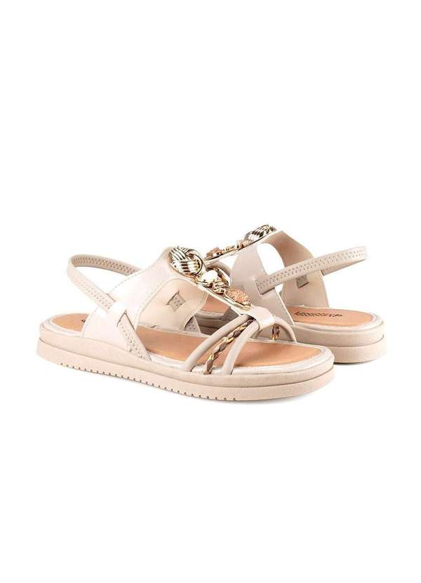 Dakota - Sandália Feminina Mississipi Pedrarias Marfim Bege 5