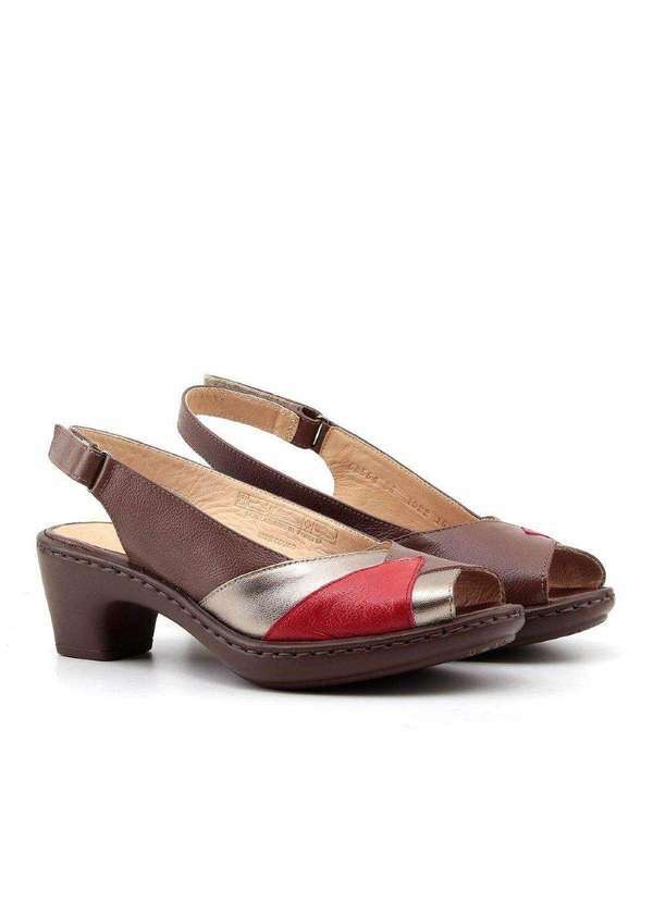 Opananken - Sandália Feminina Opananken Veronica Marrom Multicolor Multicolor