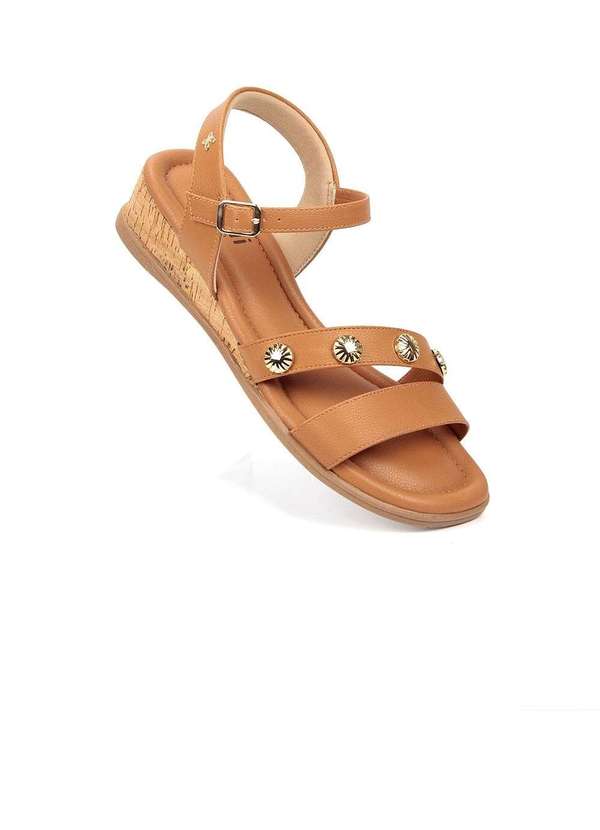 Pixolé - Sandália Feminina Softli Anabela Ambar Amarelo 2