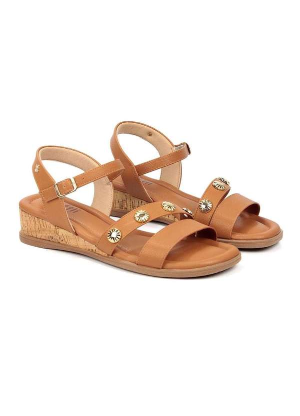 Pixolé - Sandália Feminina Softli Anabela Ambar Amarelo 3