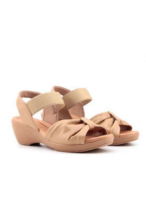 Usaflex - Sandália Feminina Usaflex Ai0205 Amendoa Bege