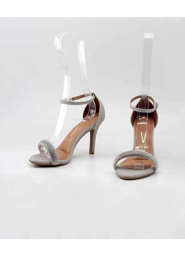 Sandália Festa Vizzano Salto Fino 6249-1003 Cinza Cinza Pixole