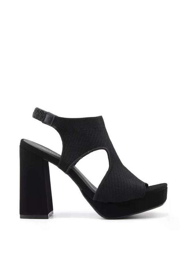 Bebecê - Sandália Meia Pata Bebecê Salto Alto T8445-057 Preto Preto