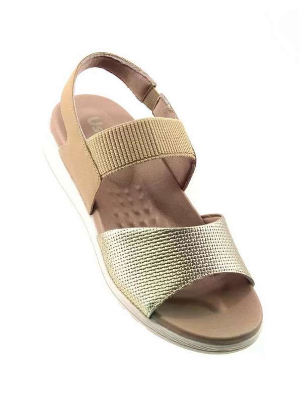 Usaflex - Sandália Papete Usaflex Ad3922 Prata Velho Bronze