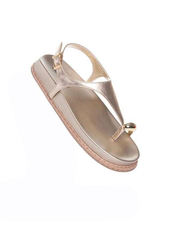 Via Marte - Sandália Papete Via Marte Flatform Dourado Dourado 2