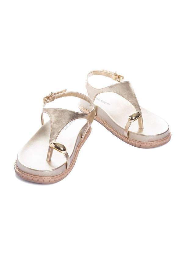 Via Marte - Sandália Papete Via Marte Flatform Dourado Dourado 5