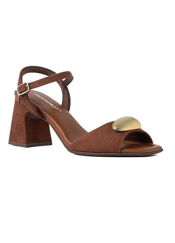 Piccadilly - Sandália Piccadilly Flavia Salto Alto. Marrom Marrom 3