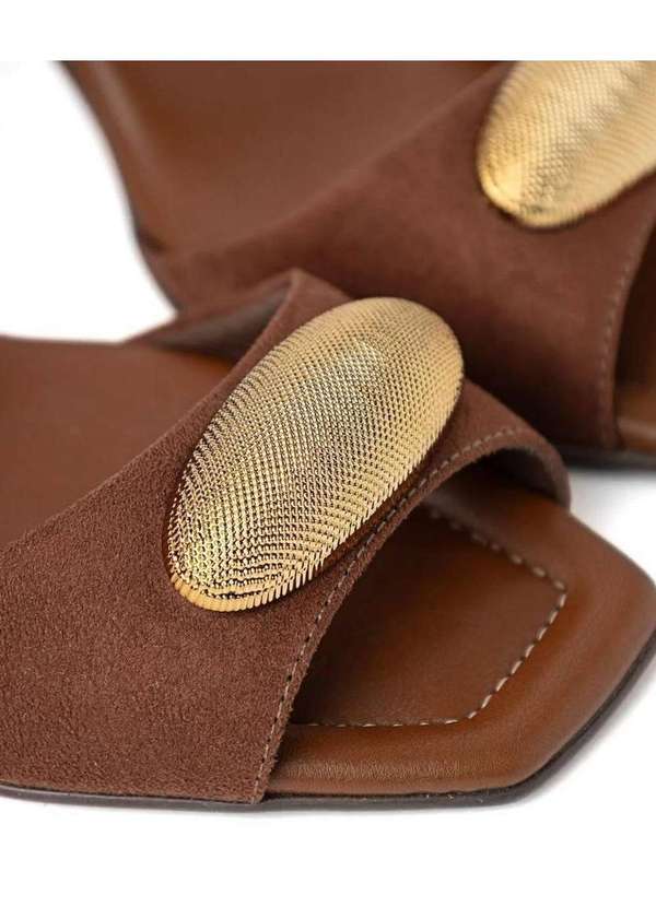 Piccadilly - Sandália Piccadilly Flavia Salto Alto. Marrom Marrom 5