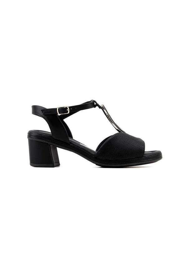 Piccadilly - Sandália Piccadilly Salto Médio 566060 Preto Preto