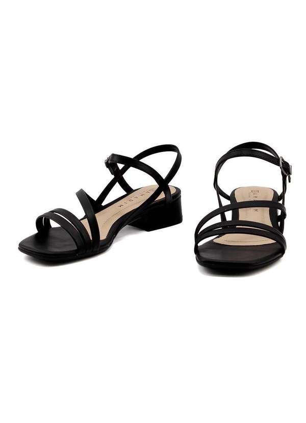 Ramarim - Sandália Ramarim de Tiras Salto Baixo 2448203 Preto Preto 4