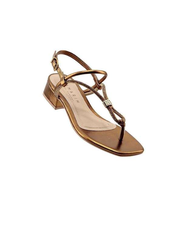 Ramarim - Sandália Ramarim Tiras Strass 2448206 Bronze Dourado 2