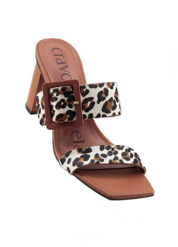 Cravo & Canela - Sandália Salto Animal Print Cravo e Canela 31611011 Onça Marrom 2
