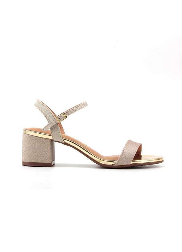 Vizzano - Sandalia Salto com Brilho Vizzano 6291-900 Dourado Dourado